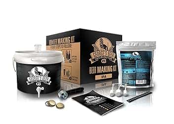 Beer & Wine - Kit Fermentazione George's Beer 5l - Birra Artigianale Fatta in Casa - Kit Malto Fermentazione - Kit per Produzione di Birra - Idea Regalo (Kit con Malto IPA)