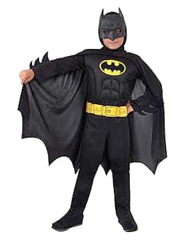 Ciao- Batman costume travestimento bambino originale DC Comics con muscoli imbottiti