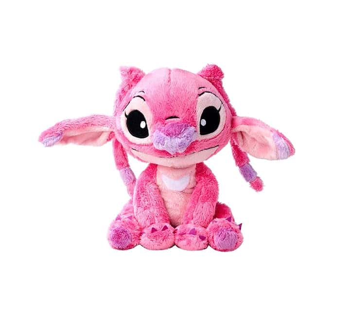 Simba - Disney Plush originale Di Angel, 6315876954, +0 mesi, dimensione 25 cm, colore rosa, morbidissimo, dal cartone animato Lilo & Stitch, licenza ufficiale Disney