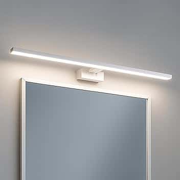 MAKA Luce Specchio Bagno LED 12W 840 Lumen, Lampada Bagno Specchio 4000K, Applique Specchio Bagno 60 cm Bianco/Nero IP20, Illuminazione Bagno per Make-Up e Rasatura (Bianco, 4000K)