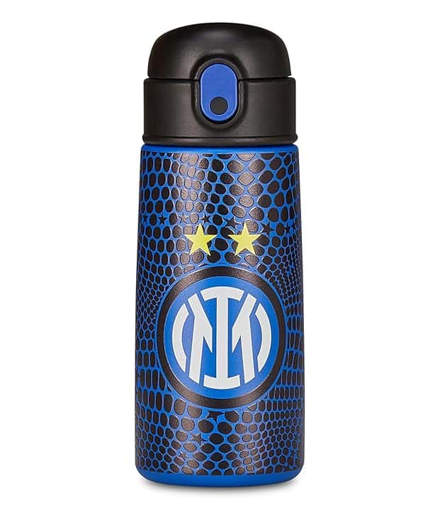 Seven Inter Borraccia Termica, Blu, Mantenimento Temperatura fino a 24h, Borraccia Asilo, Scuola Elementare e Tempo Libero, Bambino, Calcio
