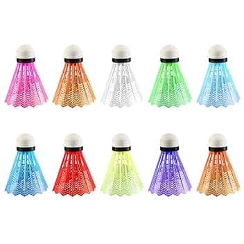 Badminton Colorato da 10 Pezzi, Accessori per L'Allenamento del Badminton, Badminton in Plastica, Articoli Sportivi, Badminton Durevole