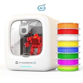 Stampa 3D AI per Bambini, Kit di 8 Filamenti Pla, Funzione Di Design AI, Ampia Libertà per Creare Giocattoli, Velocità Fino A 400 Mm/S, con 16+ Mini Moduli 3D, Controllo tramite App, X-Maker Joy AI+