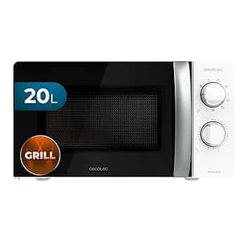 Cecotec Forno a Microonde con Grill ProClean 2110 da 20 Litri, 700W, con 6 livelli di potenza, funzione grill, tecnologia 3DWave, modalità scongelamento, timer fino a 30 minuti