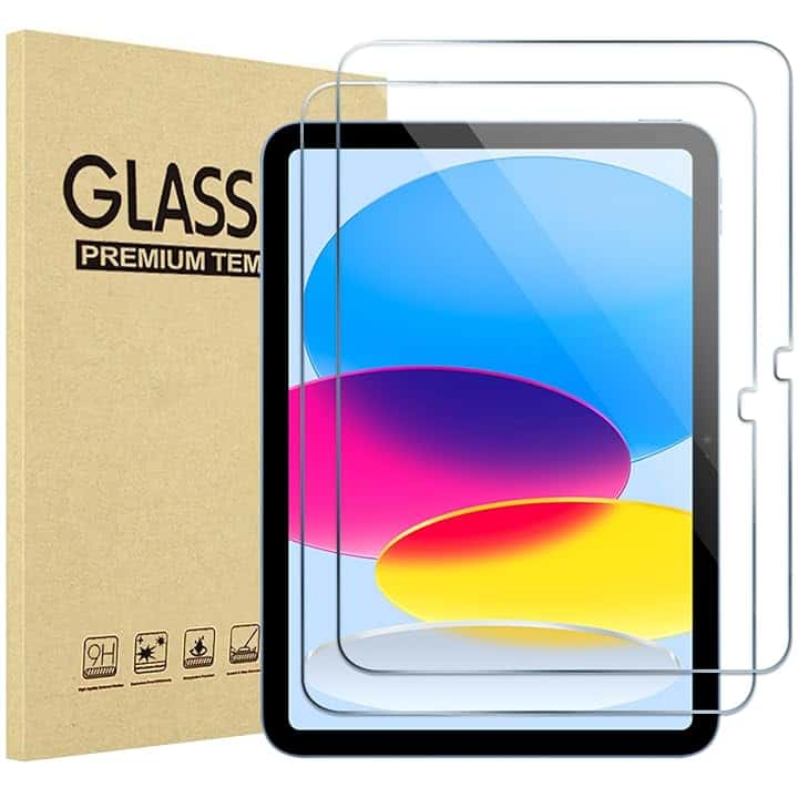 ProCase Pellicola iPad 10 Generazione 10,9 Pollici/iPad 11 Generazione A16 11 Pollici 2025, Vetro Temperato (A3354 A3355 A3356 A2696 A2757 A2777) Durezza 9H, Anti Graffio -2 Pezzi