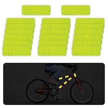 20 Pezzi Catarifrangenti per Passeggini, Sicurezza Catarifrangente Adesivo Universale, Adatto a tutti i passeggini, zaini, biciclette, sedie a rotelle - giallo neon