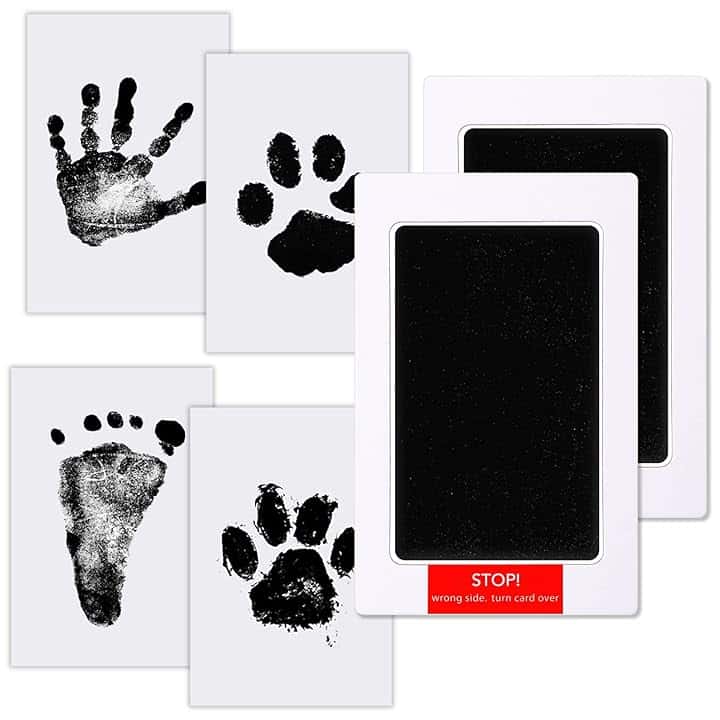 Set Impronte Bimbi,Impronta Mani e Piedi Neonati,Non Tossici Sicuri, Kit Impronte Neonato, per Neonati da 0 a 6 Mesi Cucciolo Cane gatto,Regalo Battesimo Bimbo