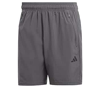 adidas Uomo Train Essentials Woven Training Shorts, Grey Five/Black, M 7 inch