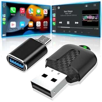 Adaptador CarPlay Wireless Adapter,2025 Upgrade Plug and Play La nueva versión es rápida y estable,Adattatore Compatibile con poi e iOS 10+ e Auto con CarPlay