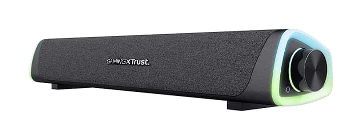 Trust Gaming GXT 620 Axon Soundbar Illuminata RGB 12W, Alimentazione USB, 3.5mm AUX, Altoparlanti, Casse PC per Computer, Laptop, Smartphone, Tablet, TV - Nero