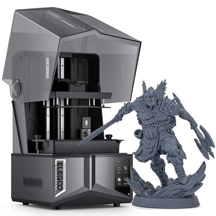 ELEGOO Saturn 4 Ultra 16K Stampante 3D Resina, Riscaldatore Serbatoio Intelligente, Stampa 150 mm/h, Fotocamera AI con Luce, Stampa Cluster WiFi, Grandi Dimensioni di Stampa 211,68 * 118,37 * 220mm³