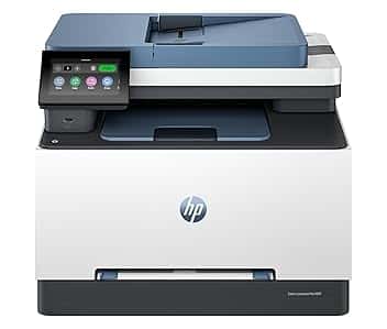 HP Color LaserJet Pro 3302fdw 499Q8F, Stampante Multifunzione A4, Stampa Fronte e Retro Automatico, 25 ppm B/N e a Colori, USB, Wi-Fi, Ethernet, Fax, Copia, Scansiona, ADF da 50 Fogli, Smart, Blu Blue Angel
