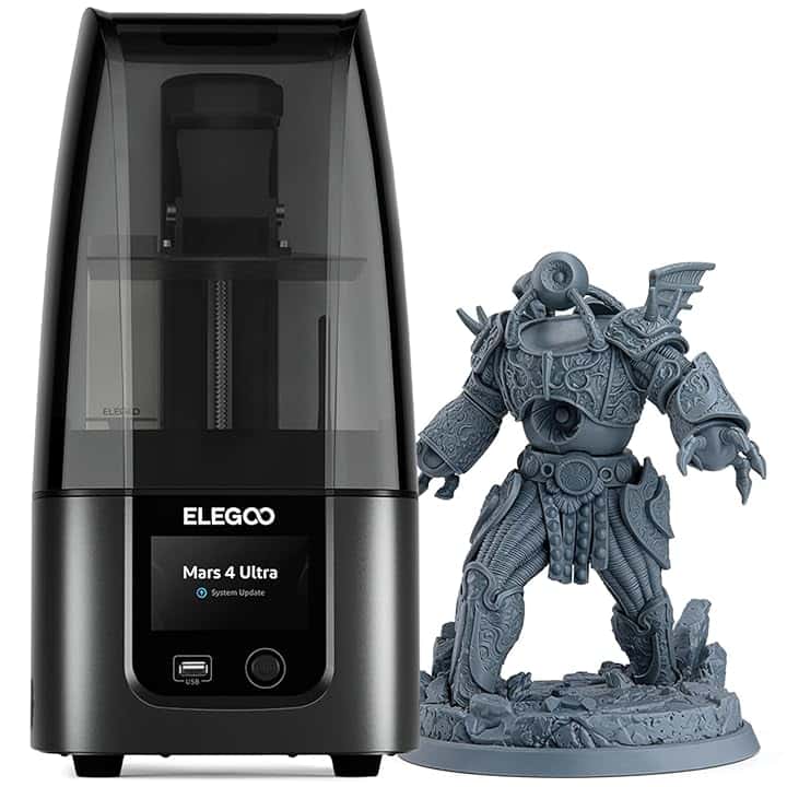 ELEGOO Marzo 4 Ultra Stampante 3D MSLA in Resina con Schermo LCD 9K Mono da 7 pollici, Connettività Wi-FI, Sistema di Livellamento senza Sforzo, Pellicola ACF, Dimensioni di stampa 153,36x77,76x165