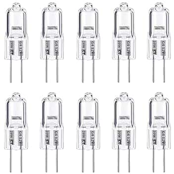 Lampadine Alogene G4, Lampadina G4, 20W 12V, Bianco Caldo 3000K, Alogeno Lampada Delle Capsule per Luci di Segnalazione e Iluminazione da Cucina, 10 Pezzi