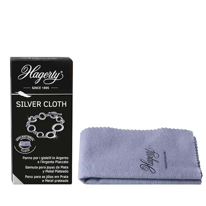 Hagerty Silver Cloth Panno detergente per Gioielli 36x30cm I Panno in Cotone impregnato I Panno Efficace per Argento con antiossidante per la Pulizia di Gioielli d’Argento, placcati Argento