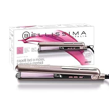 Bellissima Imetec Creativity B9 300 Piastra per Capelli, Styling Liscio o Mosso, Rivestimento in Ceramica, Regolazione Temperatura da 150°C a 230°C, Sistema Riscaldamento Rapido