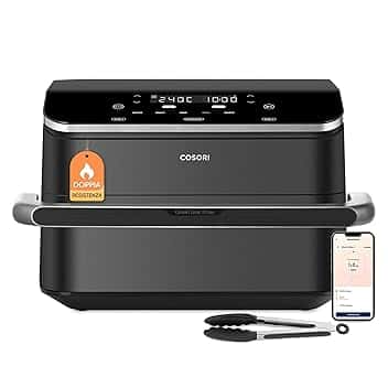 COSORI Friggitrice ad Aria 10 Litri, 7 in 1 Doppia Resistenza TwinFry con Doppio Cestello 5L&5L e Separatore Rimovibile, 2800W Air Fryer WiFi, 40-240℃, 70 Ricette Online, TF-102S