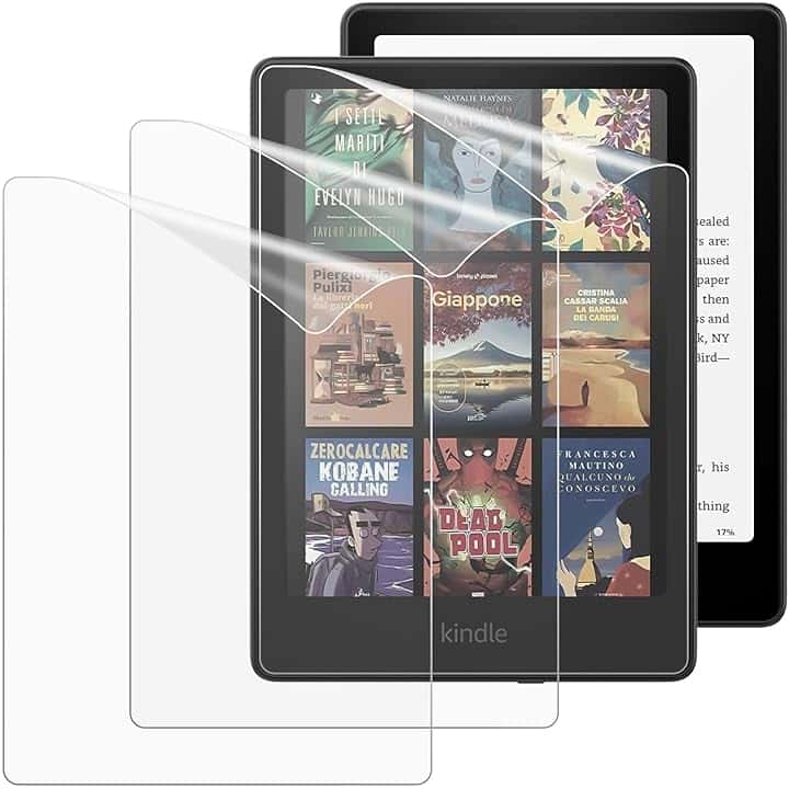 MoKo Confezione 3 Pellicole Protettive per 7" Kindle Paperwhite 12ª Gen 2024 & Kindle Colorsoft Signature Edition, Pellicola PET Opaca Anti-Riflesso per Kobo Libra, Compatibile Custodia ClimatePartner certified