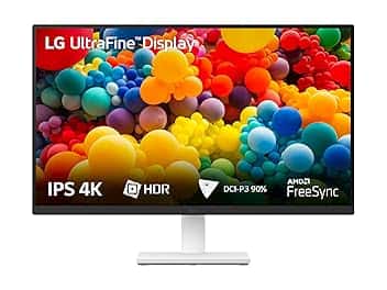 LG 27US500 Monitor 27" 4K, IPS, 3840x2160, HDR 10, DCI-P3 90%, 60Hz, 5ms (GtG), FreeSync, HDMI 2.0, DisplayPort, Uscite Cuffie, Reader Mode, Flicker Safe, Bianco