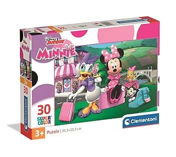 Clementoni - Puzzle per Bambini 30 Pezzi Supercolor, per Bambini 3+ Anni, Illustrazione Disney Minnie, Idea Regalo, Made in Italy, 33,5x23,5 cm, 20287