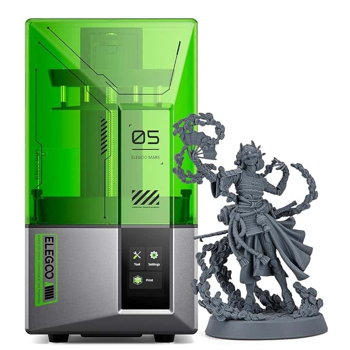 ELEGOO Marzo 5 Stampante 3D LCD 4K MSLA 6,6" livellamento automatico, stampa rapida 70 mm/h, sensore intelligente, protezione contro il surriscaldamento