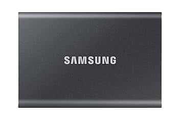 Samsung T7 Portable SSD - 2 TB - USB 3.2 Gen.2 External SSD Titanium Grey (MU-PC2T0T/WW)