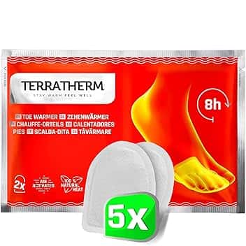 TerraTherm Scaldapiedi - attivato dall’Aria - 8 Ore di Calore - 5, 10 o 30 Paia - scalda Piedi per Scarpe - scaldini Piedi Adesivi