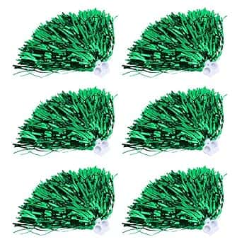 Tyenaza Cheerleading Poms, 6 Pezzi 7 Colori Cheerleader Pom Poms Squad Cheer Sport Party Dance Accessori utili(Verde)