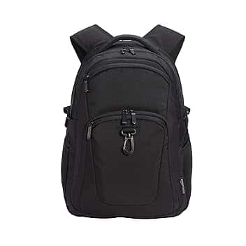 Amazon Basics Travel Laptop Backpack for 15.6 inch Laptop, Black
