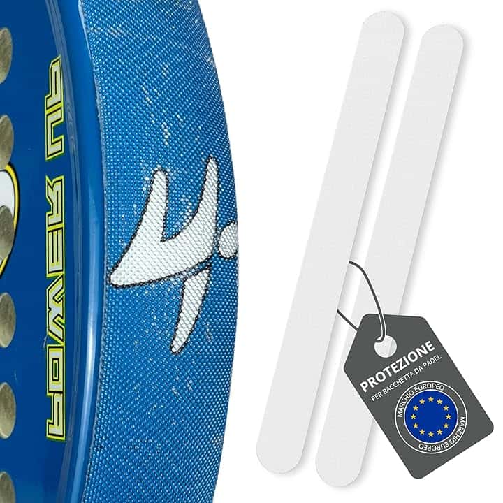 Protezione Racchetta Padel Transparente Ruvido - Protettore Racchetta Multigranulato, Resistente - Paracolpi Padel Facile da Applicare e Adattabile 35x370mm.