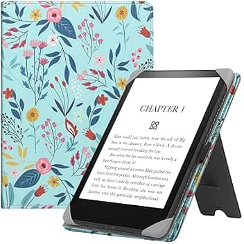 Custodia universale per 6-7 pollici eReaders, Folio Stand Cover con cinturino compatibile con Kindle Paperwhite/Colorsoft/Kobo/Tolino/Pocketbook/Sony 6" 6.8" 7" E-Book Reader-SPB ClimatePartner certified