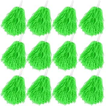 Confezione da 12 Pompon in plastica per Cheerleader, Sport, Danza, tifo per Radici, Cheering Squard, Cheering Team