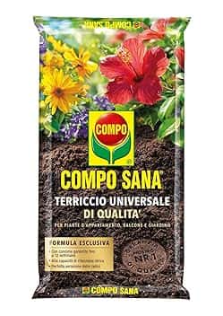 COMPO SANA Terriccio Universale di qualità, Per piante d'appartamento, balcone e giardino, 5 l