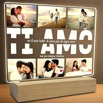 STAMPATEK Lampada Personalizzata Regali Per San Valentino Per Lui Lei - Lampada Led Luce Notturna Regalo Fidanzato, Compleanno, Moglie, Marito, Compagno Regalo Natale Originale, PlexMod6_DS2