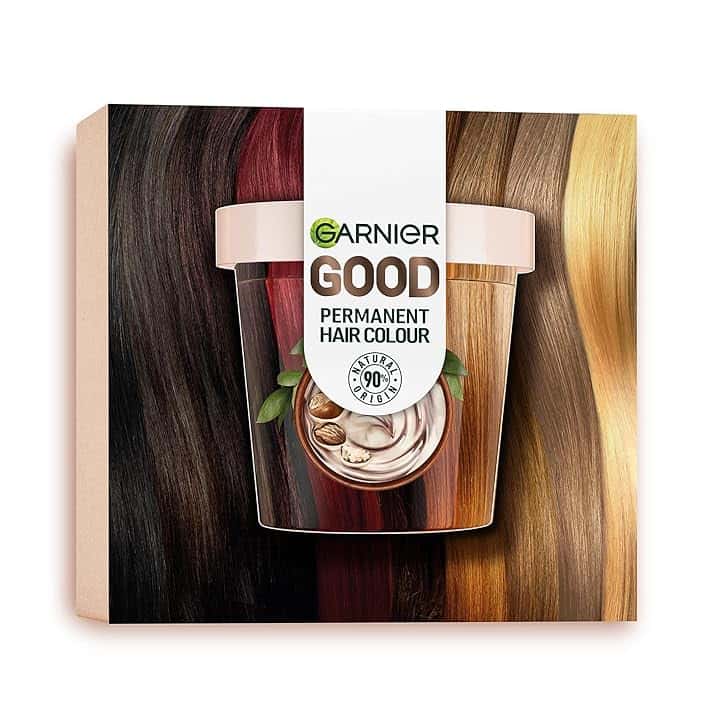 Garnier GOOD Colorazione Permanente, Kit Premium, Tinta Permanente, Per un Colore Intenso e Brillante, Fino a 8 Settimane, Senza Ammoniaca, Colore: 5.0 Castano Moka