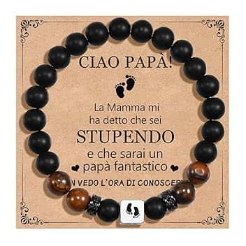 Cheerslife Regalo Prima Festa Del Papà,Futuro Papà,Regali per Neo Papà,Bracciale Festa Del Papà,Regali Padre Bracciale Neo Padre,Regalo Uomo Nascita