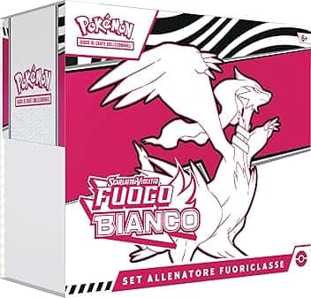 Pokémon GCC: set Allenatore Fuoriclasse dedicato a Reshiram dell’espansione Scarlatto e Violetto - Fuoco Bianco, con una carta a figura intera di Tornadus, nove buste di espansione e accessori premium