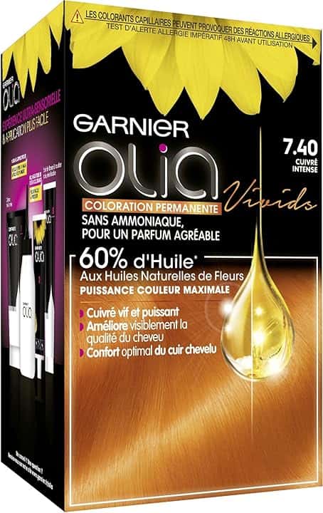 Garnier Olia - Colorazione permanente all'olio senza ammoniaca, colore: rame