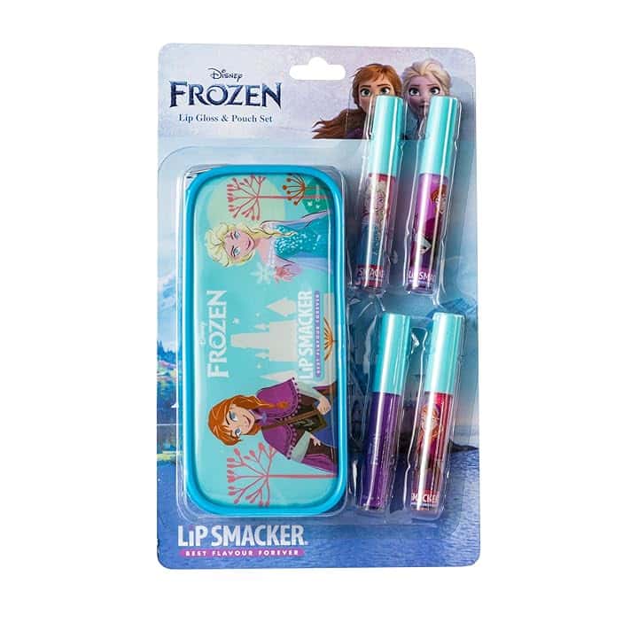 Lip Smacker Frozen Lip Gloss Set, Set di Trucchi Frozen per Bambina, con 4 Lucidalabbra Colorati e una Pochette Frozen della Collezione Winter Wonderland Celebration per un Look da Principessa Disney