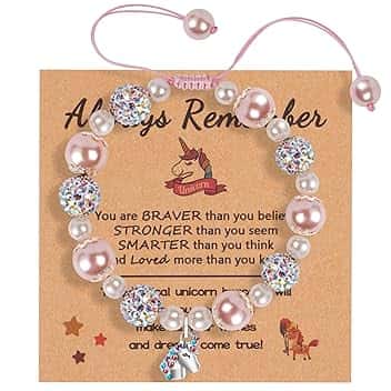 Aucuu Braccialetti per Bambini, Gioielli Regalo per Ragazze Compleanno e Natale