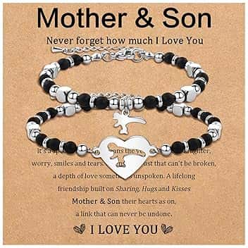 YELUWA Bracciale per Madre E Figlio/Figlia - Ritorno a Scuola, Primo Giorno Di Scuola - Per Mamma E Io, Ragazze E Ragazzi (2 Pezzi)