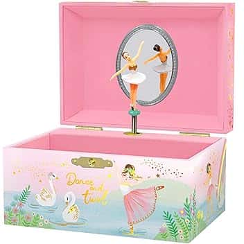 Giggle & Honey Giggle & Honey® Portagioie Carillon per Bambine - Scatola Musicale per Bambini con Ballerina che Gira e Specchio, Regali per Bambine da 3 a 10 anni, Scatole Portagioie per Bambini