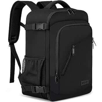 WENIG Zaino per Ryanair 40x20x25 Zaino da Viaggio Aereo Bagaglio a Mano 20L Piccolo Borsa da Cabina per Voli,14 Pollici Zaino Porta PC con Caricatore USB per Scuola Trekking Lavoro Nero