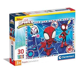 Clementoni - 20285 - Supercolor Puzzle - Marvel Spidey And His Amazing Friends - 30 Pezzi - Puzzle Bambini 3 Anni, Puzzle Cartoni Animati, Made In Italy