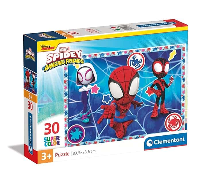 Clementoni - 20285 - Supercolor Puzzle - Marvel Spidey And His Amazing Friends - 30 Pezzi - Puzzle Bambini 3 Anni, Puzzle Cartoni Animati, Made In Italy