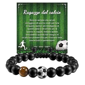 Cheerslife Idee Regalo Ragazzo,Braccialetto di Calcio Basketball per Ragazzi, Regali Compleanno Natale per Figli, Nipoti Fratelli, Regalo Ragazzo 8 9 10 11 12 13 14 15 Anni Maschio Bracciale Bambino