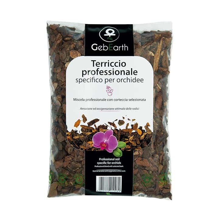 GebEarth® - Terriccio per Orchidee, Substrato per Orchidee da 1 Litro【 Terriccio Professionale per tutte le Orchidee 】