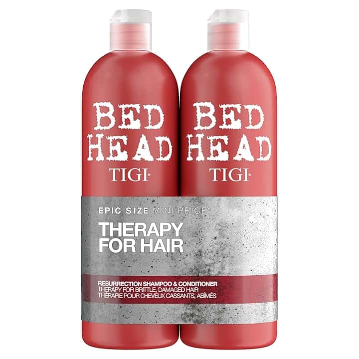 Bed Head by TIGI | Set shampoo e balsamo Resurrection Repair | Trattamento professionale per capelli secchi e rovinati | Potente formula ristrutturante e condizionante | 2x750ml