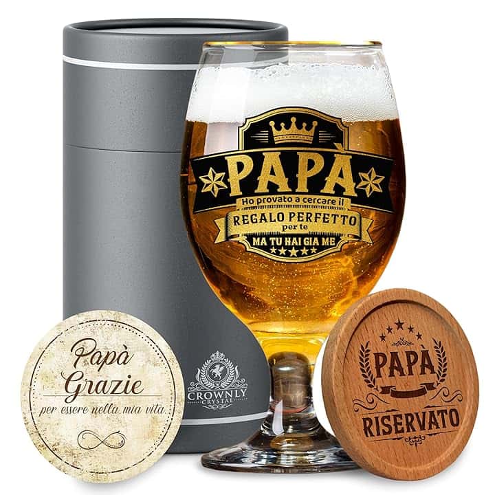 Idee Regalo Papà Bicchiere Birra Personalizzato Compleanno Originale Festa Del Papà Regalo Padre Per Lui