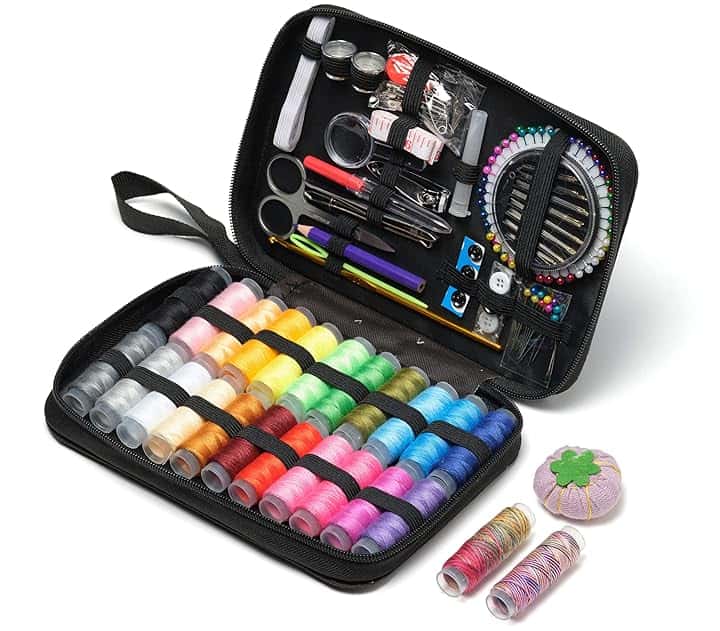 VIOLA, Zig Zag Kit Cucito Premium, 178 Accessori per Cucire, Set Cucito da Viaggio Completo, Astuccio per Orlo e Rammendo Principianti, 24 Rocchetti Filo, Bottoni, Spille, Aghi, Apriasole